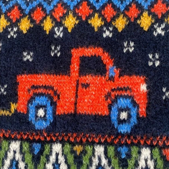 Old Navy Kids' SUPER SOFT Size 4T Festive Sweater truck/Snowman print crew neck - Picture 7 of 12